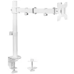 Stalinis monitoriaus laikiklis VIVO STAND-V001W, 1 petys, iki 38", VESA 75/100, balta (STAND-V001W)