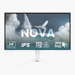 Žaidimų monitorius Arozzi Nova 24, 23,8" IPS Full HD 200 Hz, balta (AZ-NO-24T1K200-WT)