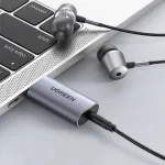 I&scaron;orinė USB garso plok&scaron;tė UGREEN CM383, USB-A &ndash; 3,5 mm, pilka (80864)