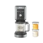 Ledų aparatas Ninja CREAMi Deluxe NC502EU, 2 x 709 ml indai, 10 programų, sidabrinis (NC502EU)