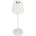 Realpower LED-RGB stalo lempa reguliuojamu ry&scaron;kumu su baterija balta