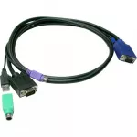 KVM kabelis LevelOne ACC-3201, VGA, PS/2 ir USB, 1,8 m