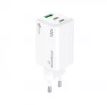 MediaRange 100W 3 prievadų kroviklis 2x USB-C ir 1x USB-A, baltas