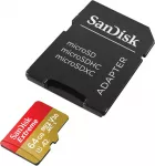 SanDisk atminties kortelė Extreme microSDXC 64GB 170/80 MB/s A2 V30 U3