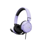 Laidinės žaidimų ausinės HyperX Cloud Mini vaikams, 8&ndash;12 m., garsas iki 85 dB, levandų spalvos (7G8F5AA)