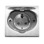 Hermeti&scaron;kas įleidžiamas elektros lizdas Orno AE-1397, Schuko, IP44, nerūdijantis plienas (OR-AE-1397(GS))
