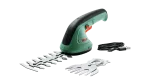 Akumuliatorinės krūmų ir žolės žirklės Bosch EasyShear, 3,6 V, 12 cm ir 10 cm a&scaron;menys, žalios (0600833303)