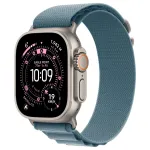 I&scaron;manusis laikrodis Apple Watch Ultra 3 GPS + Cellular, 49 mm, natūralus titanas, &scaron;viesiai mėlyna Alpine apyrankė (L) (MEWP4QF/A)