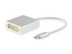 Adapteris Equip USB-C (K) &ndash; DVI-I Dual Link (L), baltas (133453)