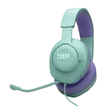 Laidinės žaidimų ausinės JBL Quantum 100M2, 3,5 mm, nuimamas mikrofonas, žydra (JBLQTUM100M2CYN)