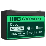 AGM akumuliatorius Green Cell 6 V 10 Ah, VRLA, Faston 187 (F1) (AGM16)