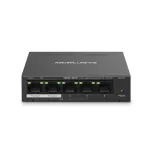 PoE komutatorius Mercusys MS105GP, 5 gigabitiniai prievadai, 4 PoE+, 65 W (MS105GP)