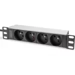 DIGITUS PDU 1U 4xCEE7/5 FR-i&scaron;ėjimai 230V/16A Juodi