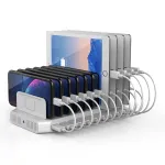 Įkrovimo stotelė Unitek 96 W, 10 USB-A prievadų su 2 &times; Quick Charge 3.0, balta (Y-2190A-EU)