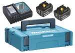 Akumuliatorių ir kroviklio komplektas Makita LXT, 18 V, 2 &times; BL1850B 5,0 Ah, DC18RC, Makpac lagaminas (197624-2)