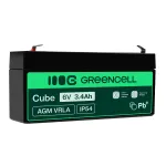 AGM akumuliatorius Green Cell 6 V 3,4 Ah, VRLA, Faston 187 (F1) (AGM38)