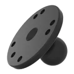 Apvalus pagrindas su rutuliu RAM Mounts RAM-B-202U, 63,5 mm, B dydis, aliuminis (RAM-B-202U)