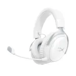 Belaidės žaidimų ausinės HyperX Cloud III S Wireless, 2,4 GHz / Bluetooth 5.3, iki 120 val., baltos (AX6G1AA)