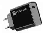 Įkroviklis Natec Ribera, USB-C, Power Delivery 20 W, juodas (NUC-2060)
