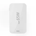 GaN įkroviklis Hama 65W, 2x USB-C, 1x USB-A, baltas (201976)