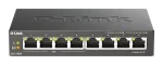 PoE tinklo komutatorius D-Link DGS-1008P, 8 x Gigabit, i&scaron; jų 4 x PoE+ (60 W) (DGS-1008P/E)