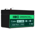 AGM akumuliatorius Green Cell 12 V 1,2 Ah, VRLA, Faston 187 (F1) (AGM17)