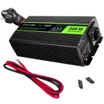 Įtampos keitiklis Green Cell 12 V &rarr; 230 V, 300 W / 600 W, gryna sinusoidė (INV07)