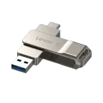 USB atmintinė Lexar JumpDrive Dual Drive D40E, 64 GB, USB-C ir USB-A, sidabrinė (LJDD40E064G-BNSNG)
