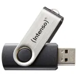 USB atmintinė Intenso Basic Line, 16 GB, USB 2.0, juoda-sidabrinė (3503470)