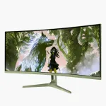 Lenktas žaidimų monitorius Arozzi Nova Curved 34", 34" VA, 3440x1440, 165 Hz, mi&scaron;ko žalia (AZ-NO-34T2K165-FST)