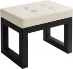 B019 Baltos pieno spalvos pufikas