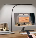 A635 Juoda LED stalinė lempa su spaustuku 54cm