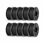 A857 JAYO PLA 3D spausdintuvo siūlas, 1,75 mm, 1,1 kg, 10 vnt., matinis juodas