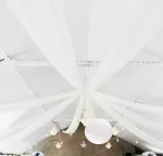 A268 Pažeista prekė. Vestuvių Dekoracija &ndash; Eleganti&scaron;kos Neaustinės Užuolaidos