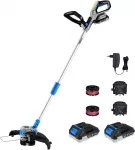 A984 Akumuliatorinė žoliapjovė-trimeris, 20 V, 30 cm, su 2 akumuliatoriais ir įkrovikliu