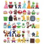 48vnt./ rinkinys Super Mario Family Luigi Yoshi Bowser Wario Peach Toad Daisy Figūros modelio žaislai