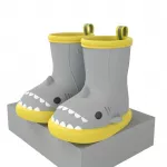 Guminiai batai vaikams Shark boots, pilki