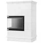 Kampinis koklinis židinys PORTO (14 kW) Balta De&scaron;inė