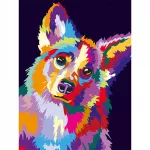 Tapybos pagal skaičius rinkinys 30&times;40 cm &ndash; Through the eyes of a corgi (ME1144e)