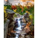 5D deimantinė mozaika 50&times;65 cm &ndash; Forest Waterfall (LMC035e)