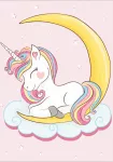 5D deimantinė mozaika 20&times;30 cm &ndash; Dreaming Baby Unicorn (LC026e)