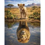 Tapybos pagal skaičius rinkinys 40&times;50 cm &ndash; Reflection of Power (MG2544e)