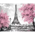 Tapybos pagal skaičius rinkinys 40&times;50 cm &ndash; Eiffel Tower in Bloom (MG2166e)