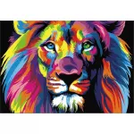 Tapybos pagal skaičius rinkinys 40&times;50 cm &ndash; Rainbow Lion (MG2034e)