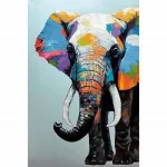 Tapybos pagal skaičius rinkinys 60&times;90 cm &ndash; Colorburst Elephant (MMT002e)