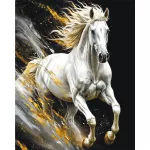 5D deimantinė mozaika 40&times;50 cm &ndash; White Steed (LG383e)
