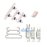 Full Set Hard Button Key Power On / Off Power+Volume+Mute Button+Bracket Iron Hook For iPhone 13 13 Mini Original Pink U