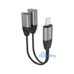 Audio adapter Dudao L17i from "lightning" to (1x3,5mm 1x lightning)