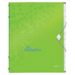 Leitz Dalītāja grāmatiņa WOW PP 12 starpsienas, A4, Polipropilēns (PP), Zaļa, 200 lapas, 80 g / m&sup2;, 265 mm