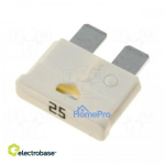 Fuse: fuse, 25A, 32V, automotive, 19 mm, UNIVAL